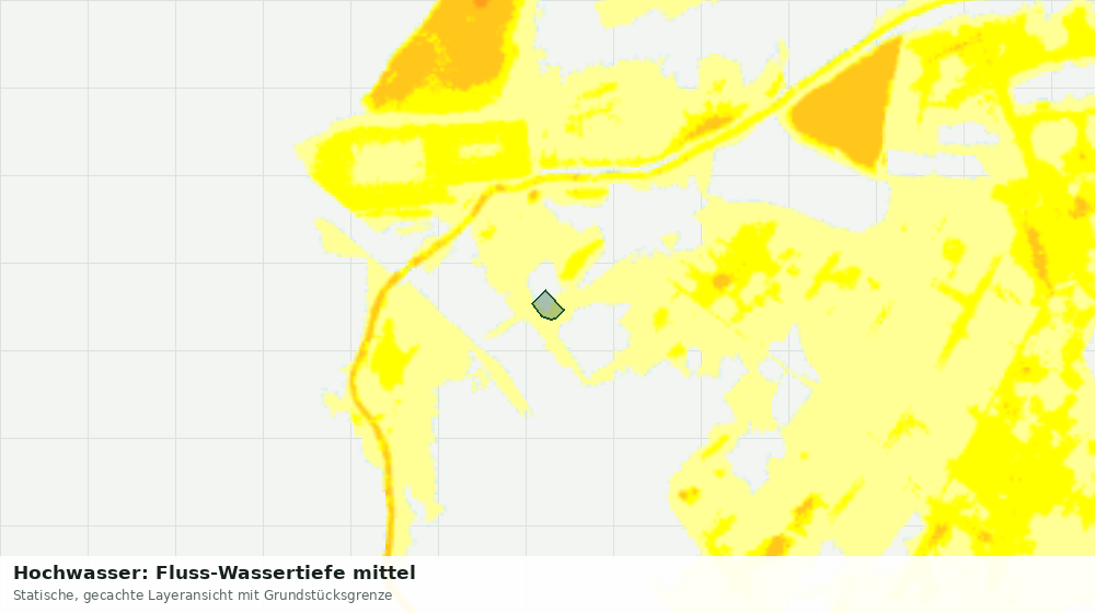 Statische Kartenansicht: Hochwasser: Fluss-Wassertiefe mittel