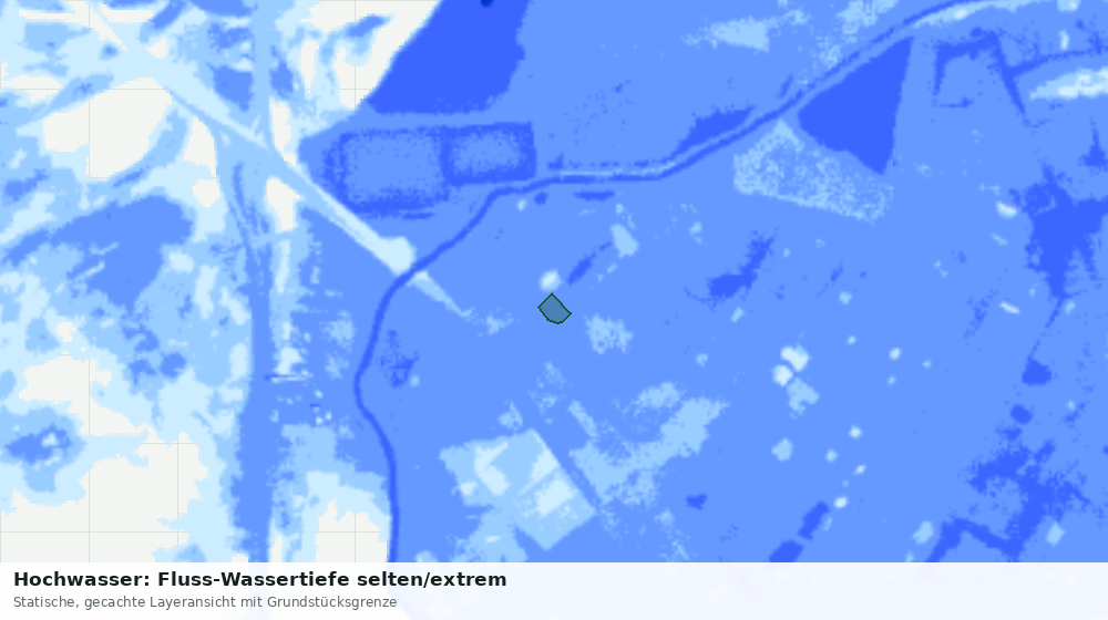 Statische Kartenansicht: Hochwasser: Fluss-Wassertiefe selten/extrem