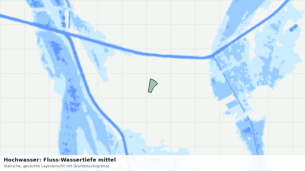 Statische Kartenansicht: Hochwasser: Fluss-Wassertiefe mittel