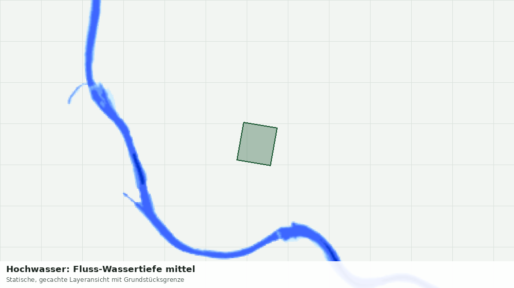 Statische Kartenansicht: Hochwasser: Fluss-Wassertiefe mittel