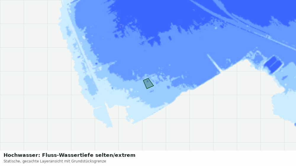 Statische Kartenansicht: Hochwasser: Fluss-Wassertiefe selten/extrem