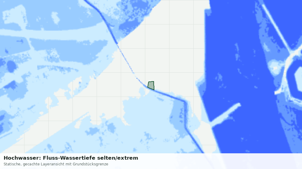Statische Kartenansicht: Hochwasser: Fluss-Wassertiefe selten/extrem