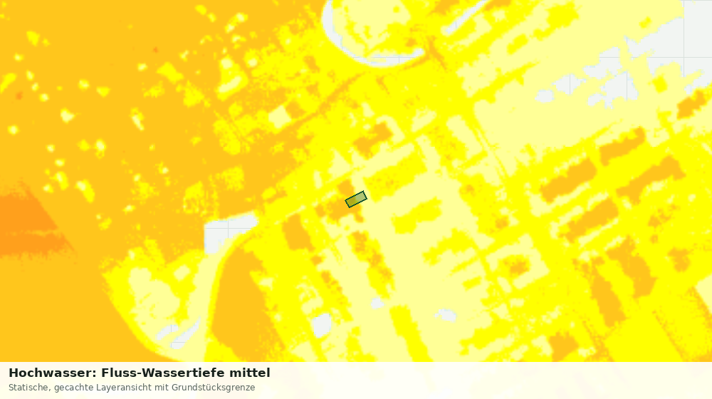 Statische Kartenansicht: Hochwasser: Fluss-Wassertiefe mittel