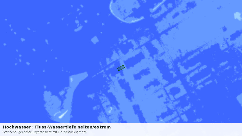 Statische Kartenansicht: Hochwasser: Fluss-Wassertiefe selten/extrem