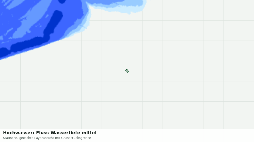 Statische Kartenansicht: Hochwasser: Fluss-Wassertiefe mittel
