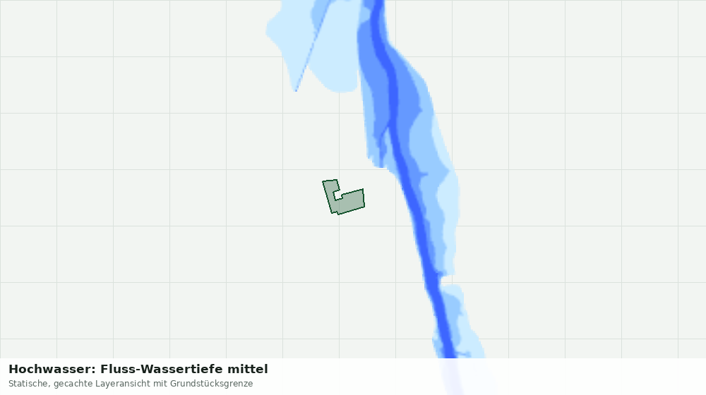 Statische Kartenansicht: Hochwasser: Fluss-Wassertiefe mittel