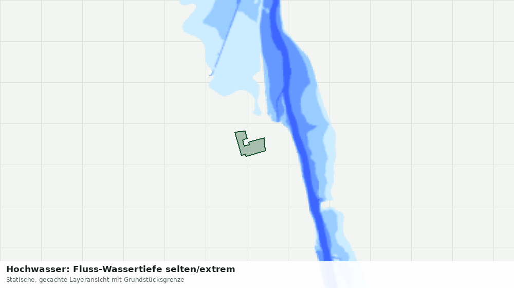 Statische Kartenansicht: Hochwasser: Fluss-Wassertiefe selten/extrem