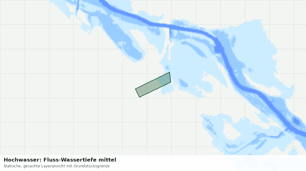 Statische Kartenansicht: Hochwasser: Fluss-Wassertiefe mittel