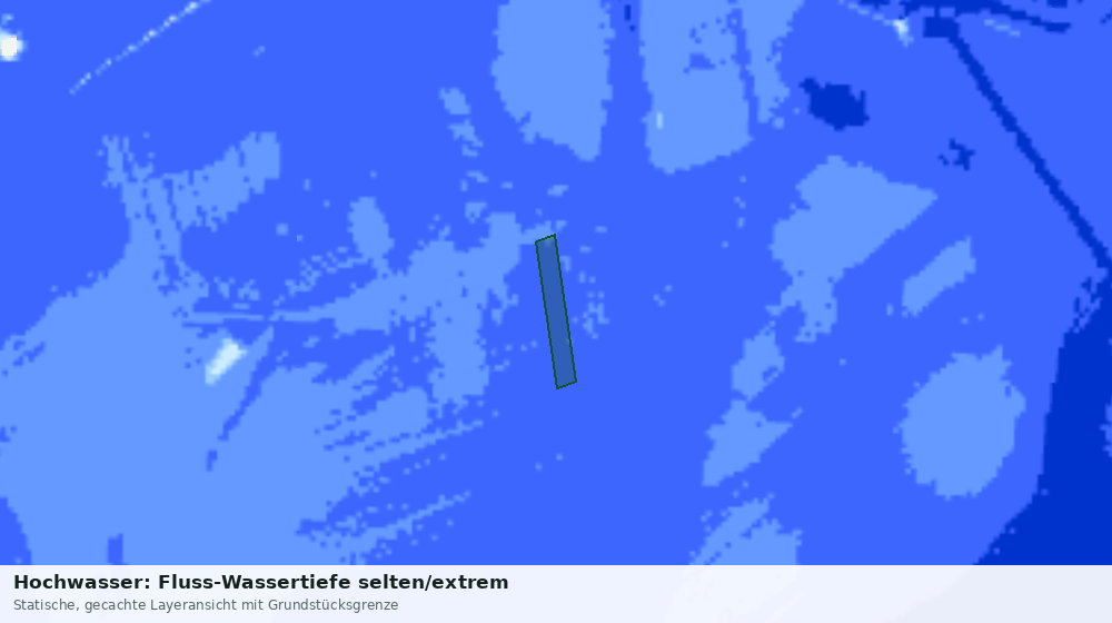 Statische Kartenansicht: Hochwasser: Fluss-Wassertiefe selten/extrem