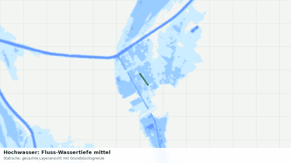 Statische Kartenansicht: Hochwasser: Fluss-Wassertiefe mittel