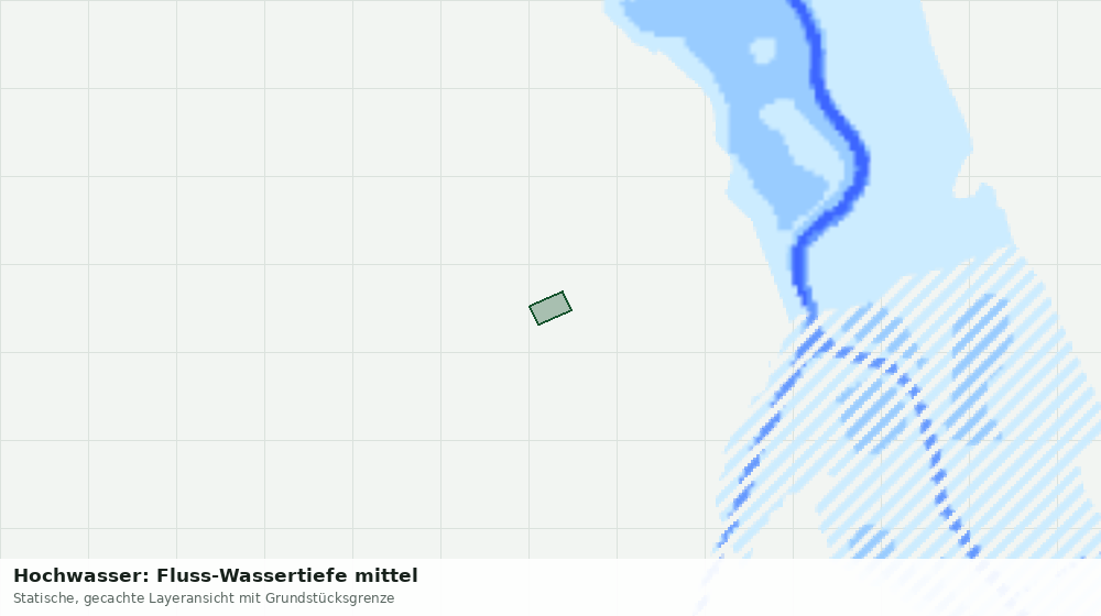 Statische Kartenansicht: Hochwasser: Fluss-Wassertiefe mittel