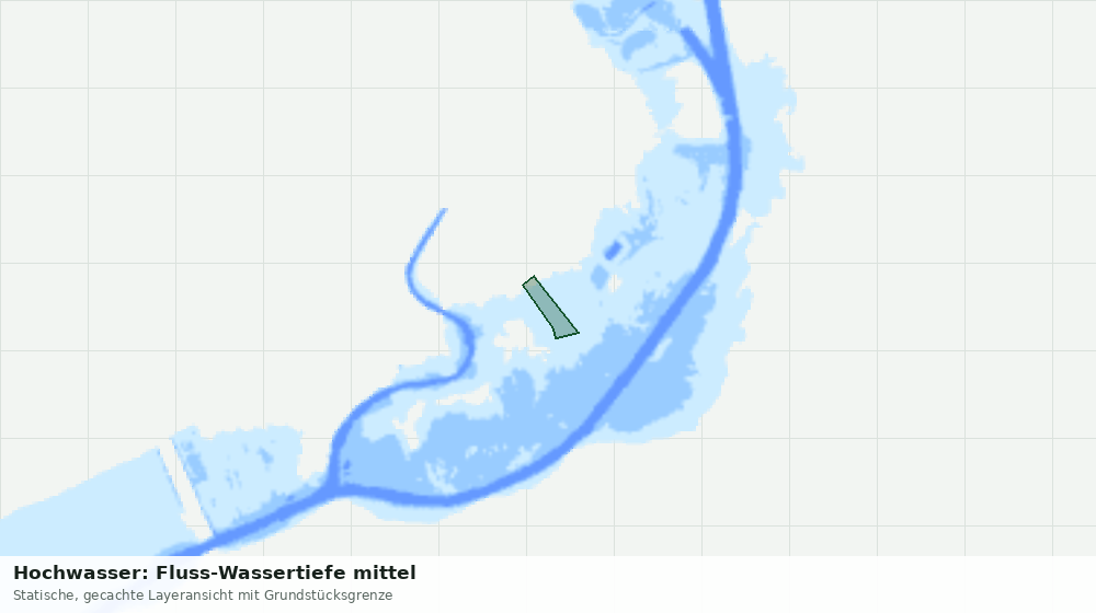 Statische Kartenansicht: Hochwasser: Fluss-Wassertiefe mittel
