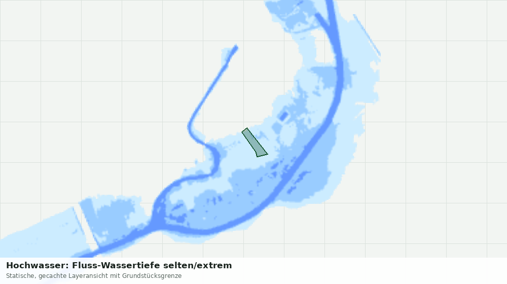 Statische Kartenansicht: Hochwasser: Fluss-Wassertiefe selten/extrem