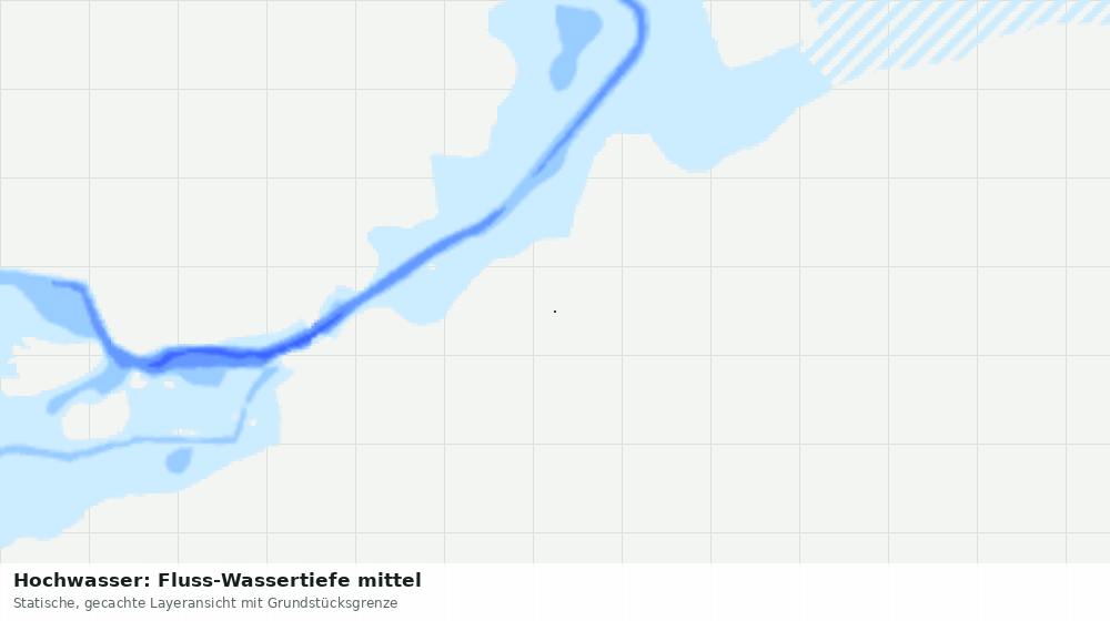 Statische Kartenansicht: Hochwasser: Fluss-Wassertiefe mittel
