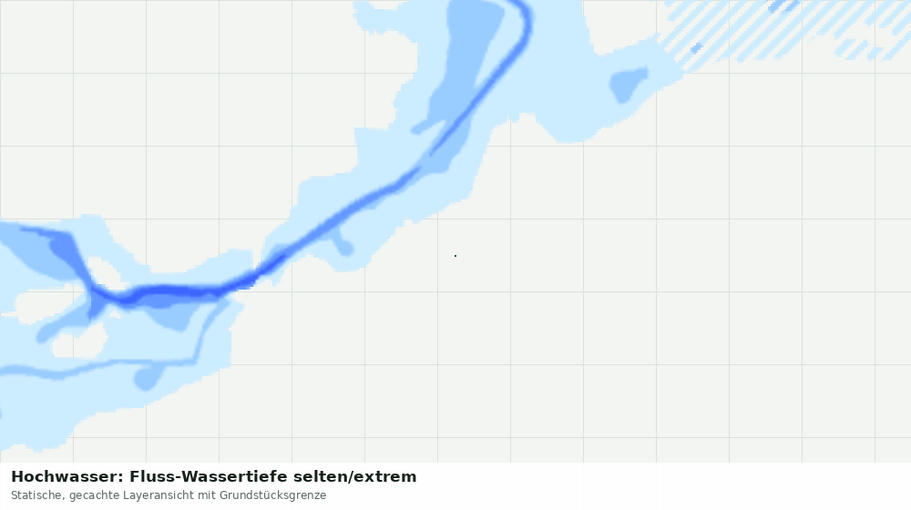 Statische Kartenansicht: Hochwasser: Fluss-Wassertiefe selten/extrem
