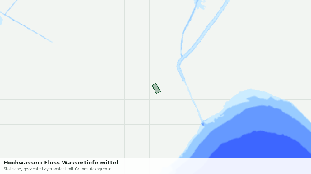 Statische Kartenansicht: Hochwasser: Fluss-Wassertiefe mittel