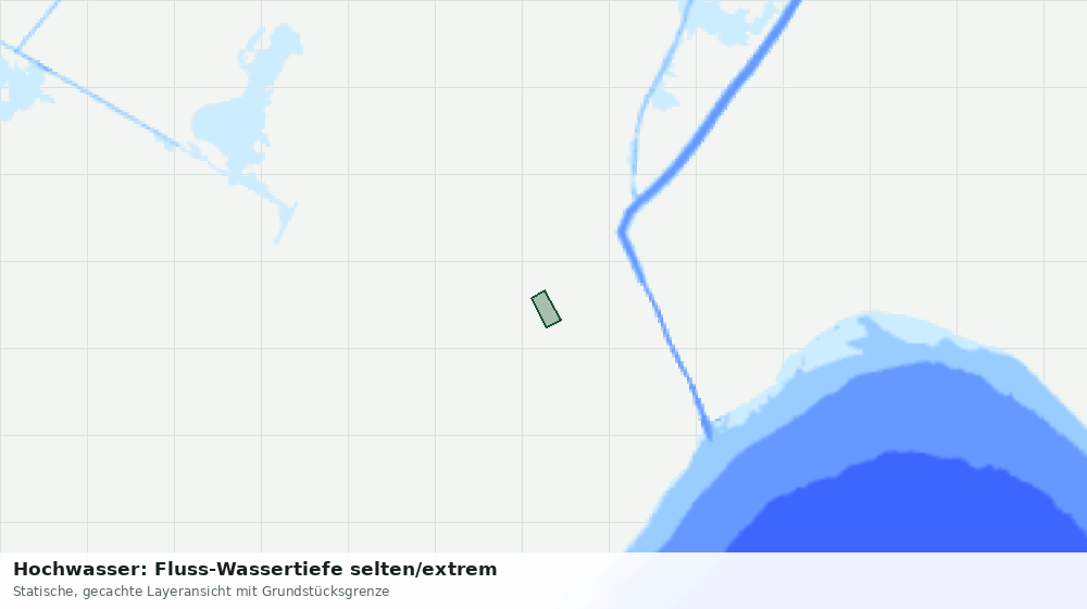 Statische Kartenansicht: Hochwasser: Fluss-Wassertiefe selten/extrem