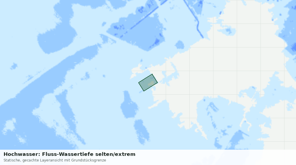 Statische Kartenansicht: Hochwasser: Fluss-Wassertiefe selten/extrem
