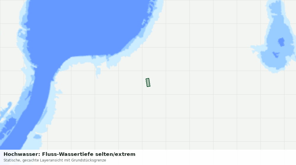 Statische Kartenansicht: Hochwasser: Fluss-Wassertiefe selten/extrem
