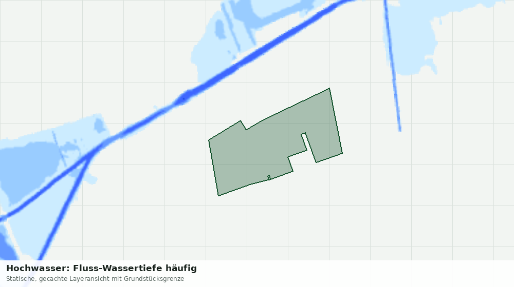Statische Kartenansicht: Hochwasser: Fluss-Wassertiefe häufig