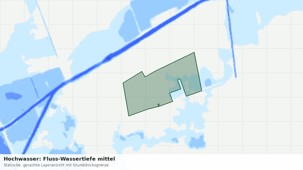 Statische Kartenansicht: Hochwasser: Fluss-Wassertiefe mittel