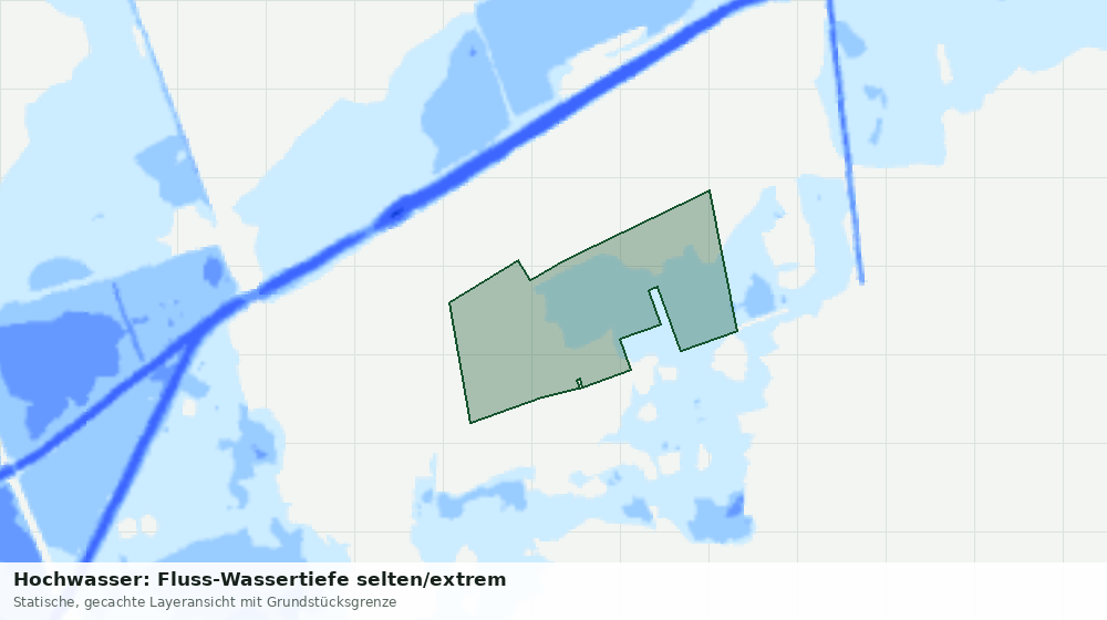 Statische Kartenansicht: Hochwasser: Fluss-Wassertiefe selten/extrem