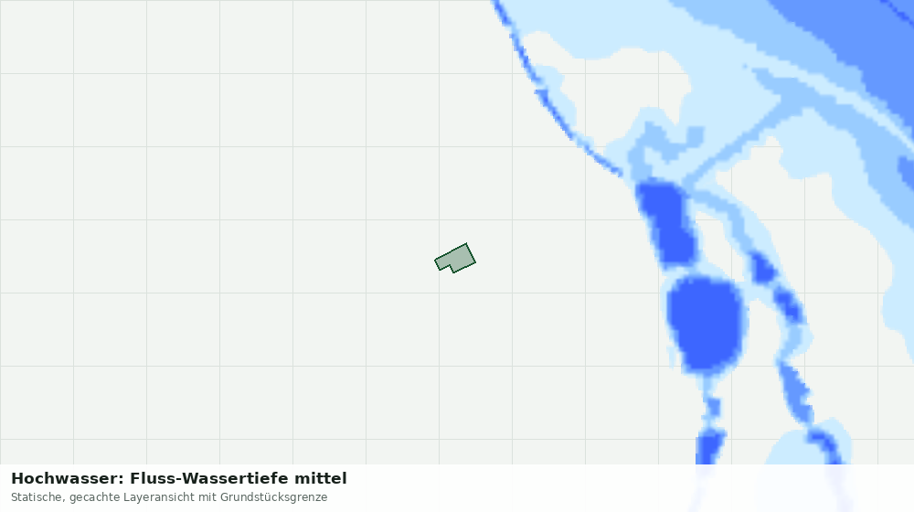 Statische Kartenansicht: Hochwasser: Fluss-Wassertiefe mittel