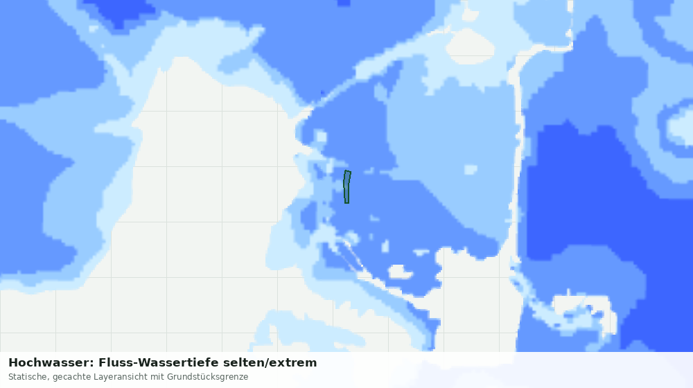 Statische Kartenansicht: Hochwasser: Fluss-Wassertiefe selten/extrem