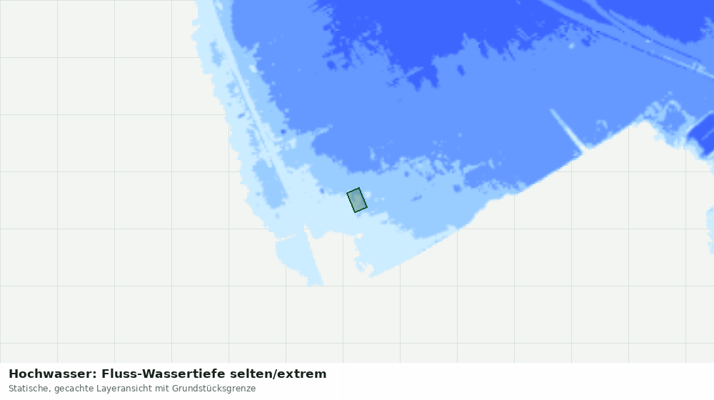 Statische Kartenansicht: Hochwasser: Fluss-Wassertiefe selten/extrem
