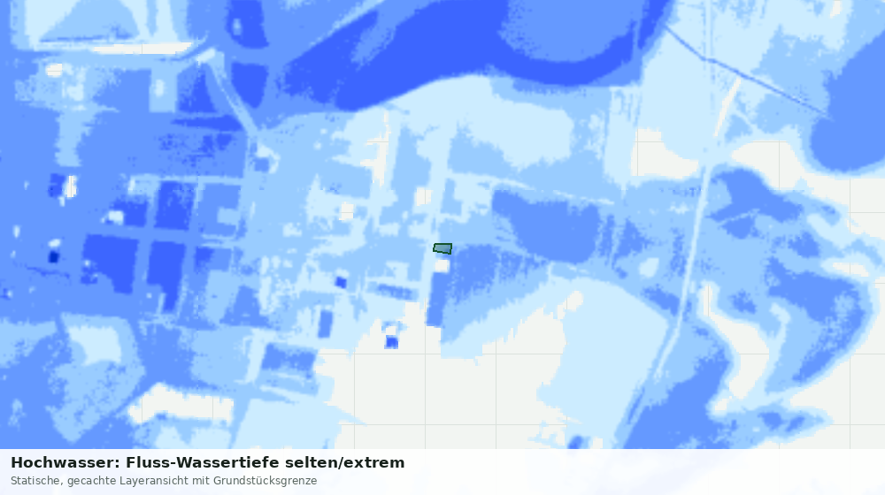 Statische Kartenansicht: Hochwasser: Fluss-Wassertiefe selten/extrem