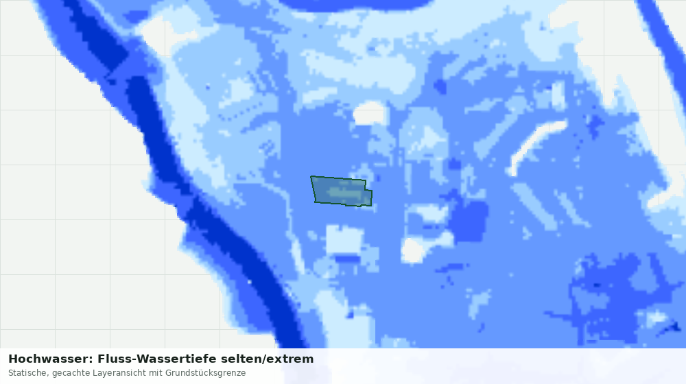Statische Kartenansicht: Hochwasser: Fluss-Wassertiefe selten/extrem