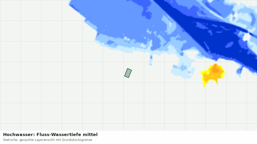 Statische Kartenansicht: Hochwasser: Fluss-Wassertiefe mittel