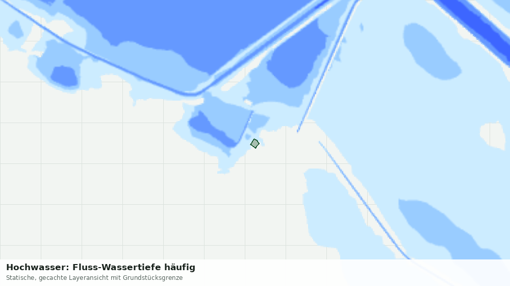 Statische Kartenansicht: Hochwasser: Fluss-Wassertiefe häufig