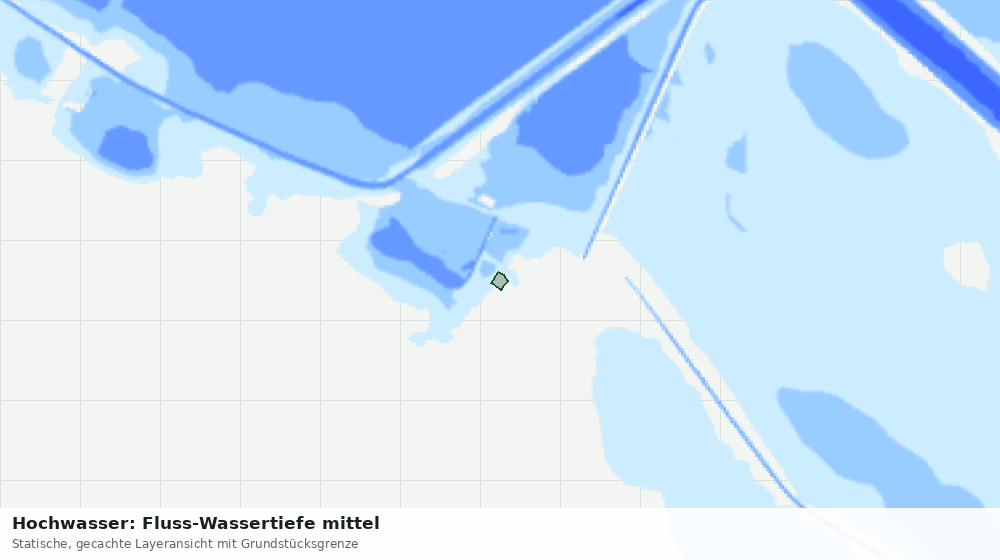Statische Kartenansicht: Hochwasser: Fluss-Wassertiefe mittel