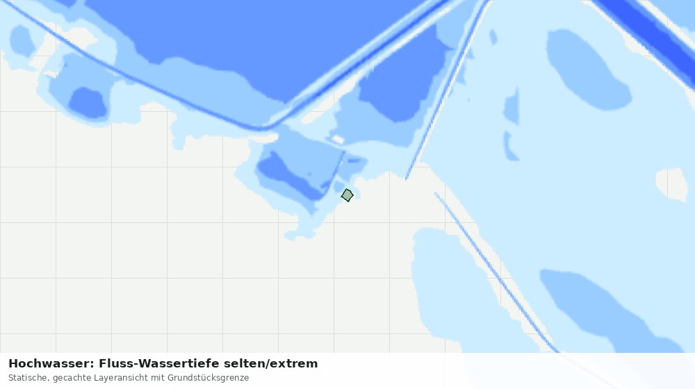 Statische Kartenansicht: Hochwasser: Fluss-Wassertiefe selten/extrem