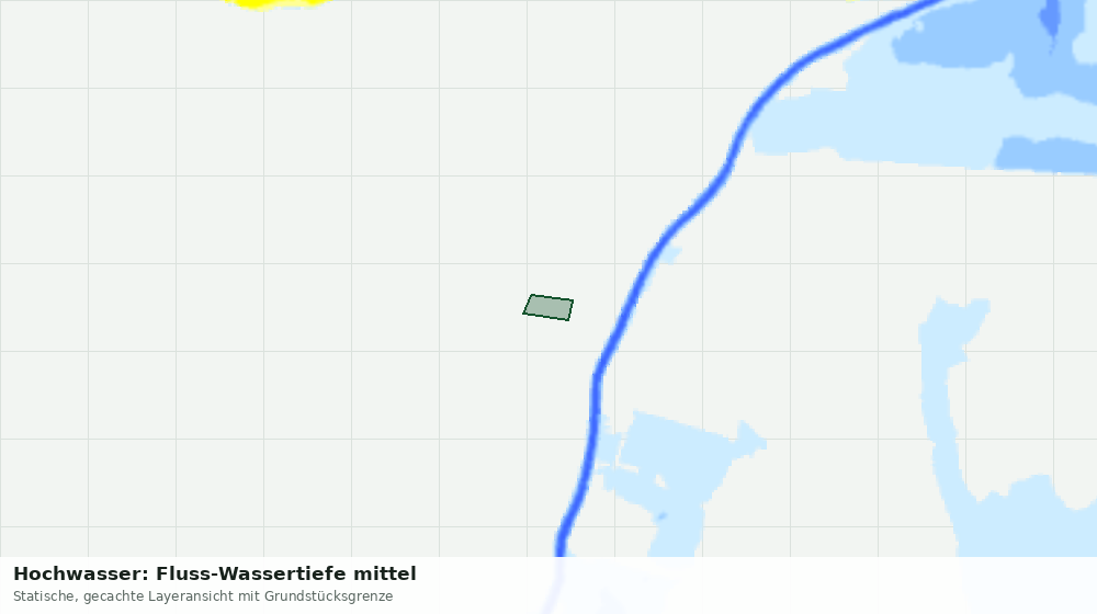 Statische Kartenansicht: Hochwasser: Fluss-Wassertiefe mittel