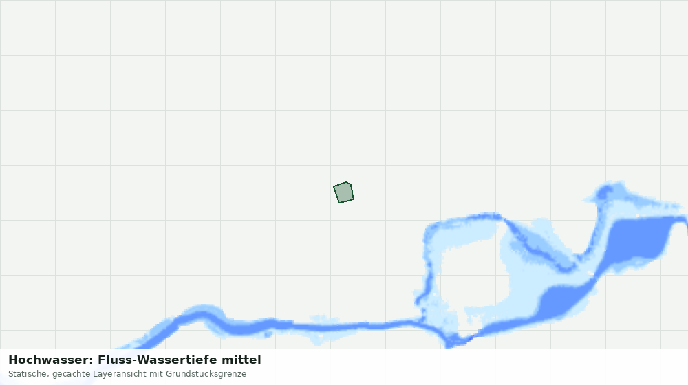 Statische Kartenansicht: Hochwasser: Fluss-Wassertiefe mittel