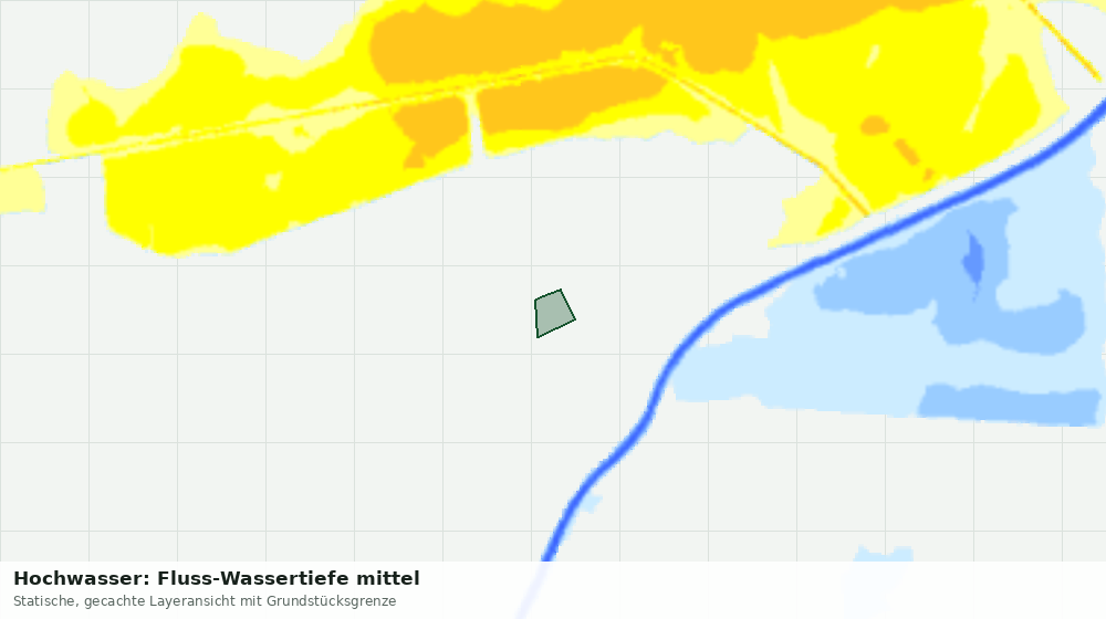 Statische Kartenansicht: Hochwasser: Fluss-Wassertiefe mittel