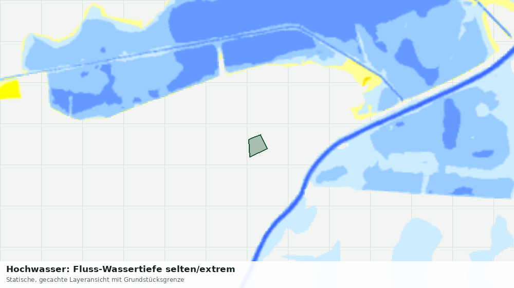 Statische Kartenansicht: Hochwasser: Fluss-Wassertiefe selten/extrem