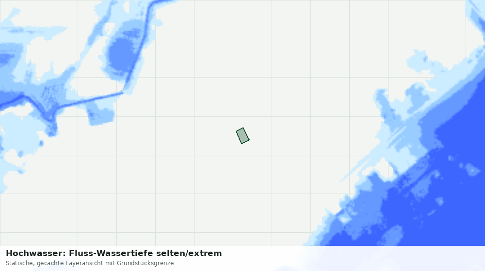 Statische Kartenansicht: Hochwasser: Fluss-Wassertiefe selten/extrem