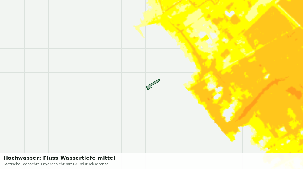 Statische Kartenansicht: Hochwasser: Fluss-Wassertiefe mittel