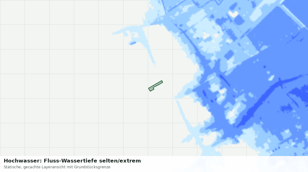 Statische Kartenansicht: Hochwasser: Fluss-Wassertiefe selten/extrem