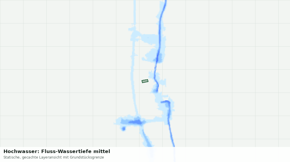 Statische Kartenansicht: Hochwasser: Fluss-Wassertiefe mittel