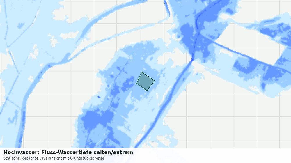 Statische Kartenansicht: Hochwasser: Fluss-Wassertiefe selten/extrem