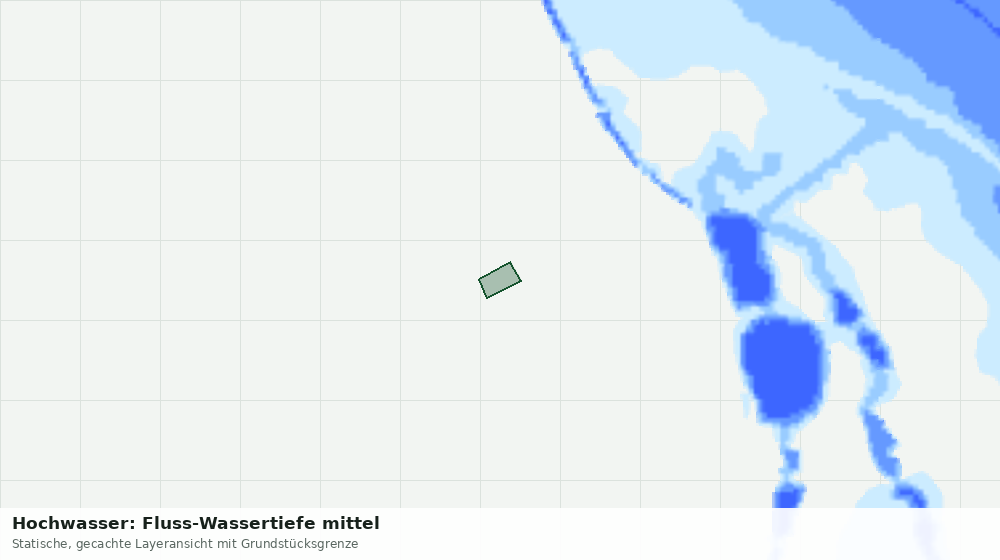 Statische Kartenansicht: Hochwasser: Fluss-Wassertiefe mittel