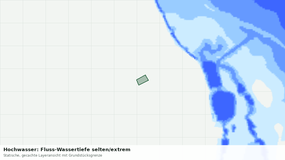 Statische Kartenansicht: Hochwasser: Fluss-Wassertiefe selten/extrem