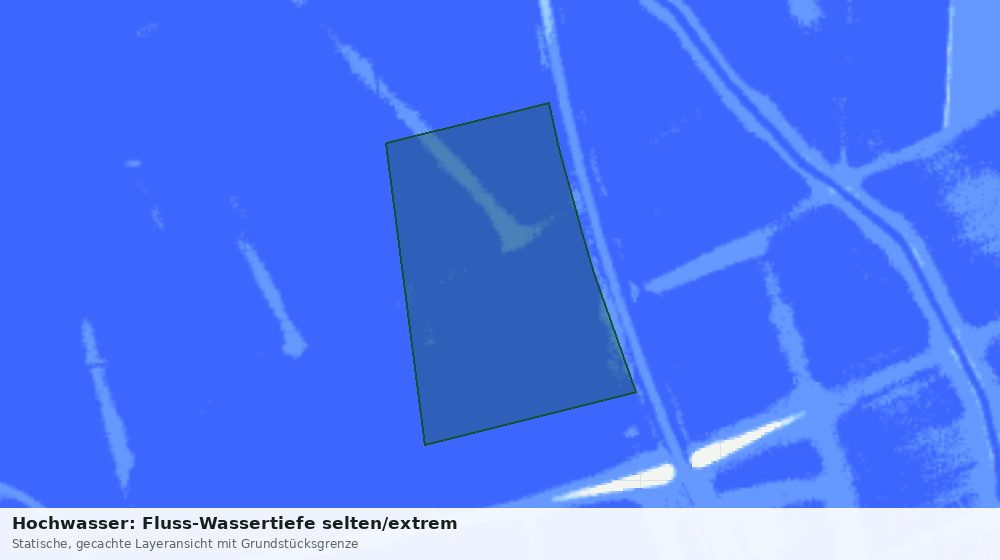 Statische Kartenansicht: Hochwasser: Fluss-Wassertiefe selten/extrem