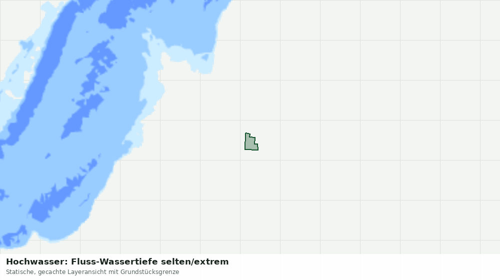 Statische Kartenansicht: Hochwasser: Fluss-Wassertiefe selten/extrem