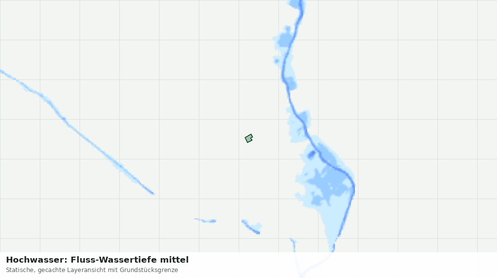 Statische Kartenansicht: Hochwasser: Fluss-Wassertiefe mittel