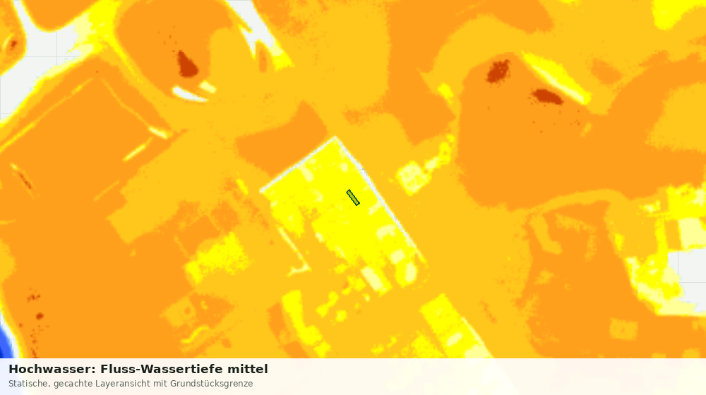 Statische Kartenansicht: Hochwasser: Fluss-Wassertiefe mittel